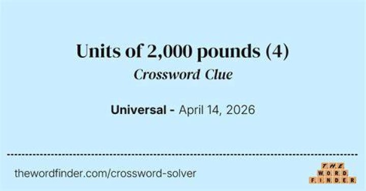 14 pounds, in Britain Crossword Clue