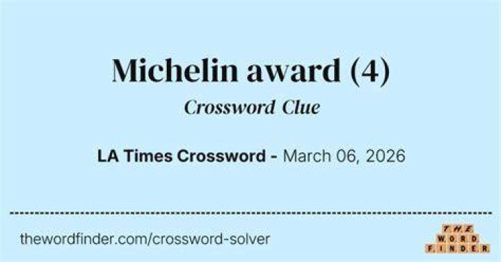 Michelin rating unit Crossword Clue