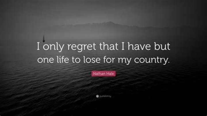 Nathan who said “I only regret that I have but one life to lose for my country” Crossword Clue
