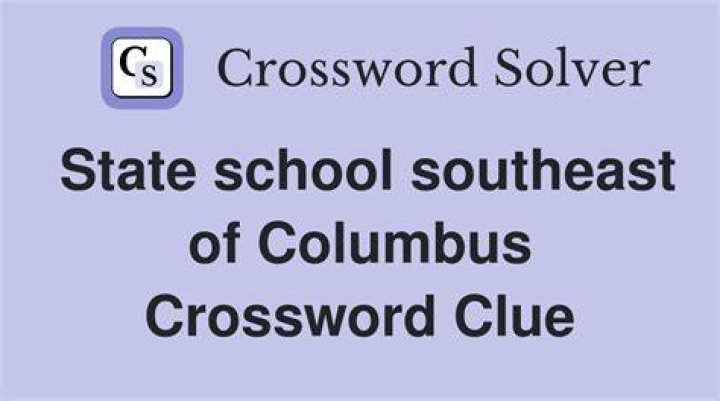 State school SE of Columbus, in brief Crossword Clue